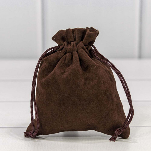 000811I/16 Мешочки бархатные 10*12 Коричневый 1/50 1/2000