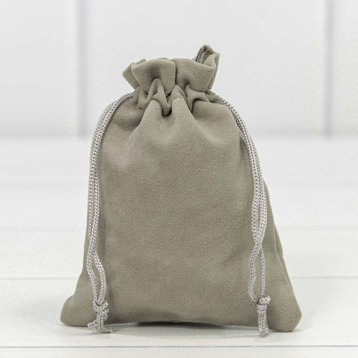 000811I/14 Мешочки бархатные 10*12 Серый 1/50 1/2000