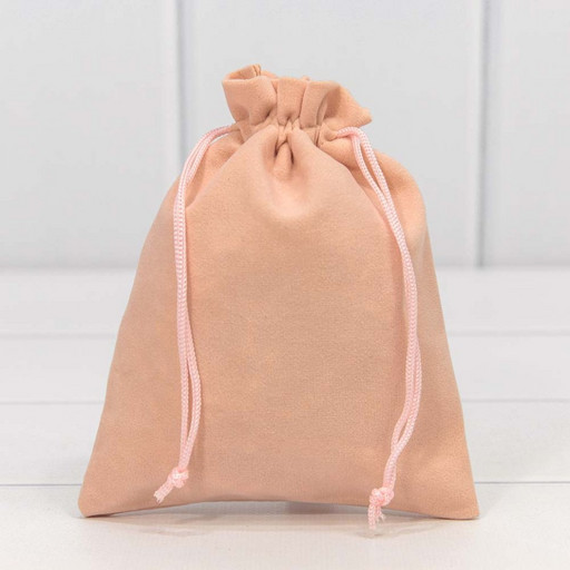 000811H/78 Мешочки бархатные 12*15 Персиковый 1/50 1/2000