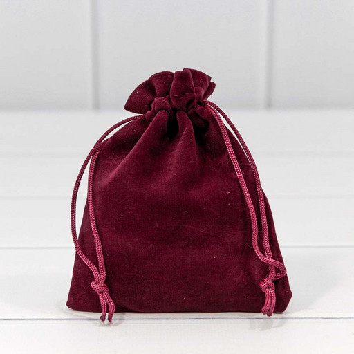 000811I/83 Мешочки бархатные 10*12 Бордовый 1/50 1/2000