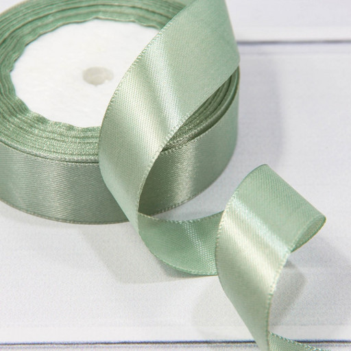 562-25/93 Лента Атласная (сатин) 2,5см*25ярд серая спаржа 1/5 1/120