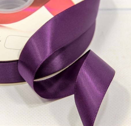 556-25/473 Лента Атласная Полиэстер класс А 2,5см*100ярд Тёмно-пурпурный 1/8 1/32