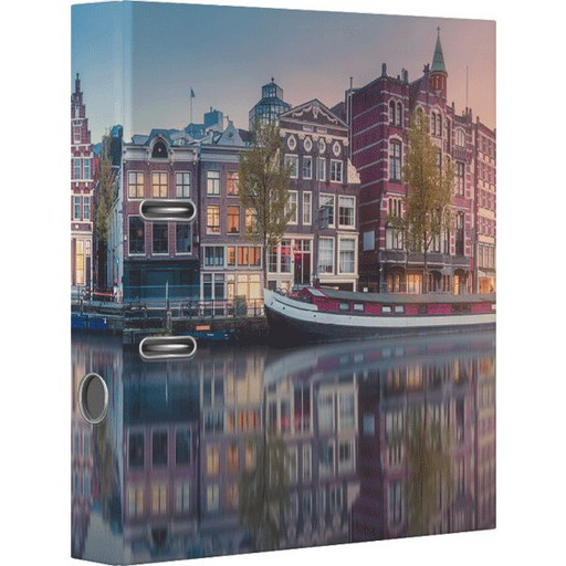 Папка–регистратор с арочным механизмом deVENTE Амстердам, А4, 75 мм, картон, печать