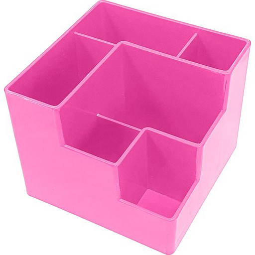 Органайзер настольный deVENTЕ, пластиковый, 6 отд., 100*122*122 мм, розовый