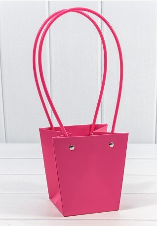 000170G/25 Пакет подарочный "Ваза для цветов" 13*13*9,5 Малиновый 1/10 1/250*