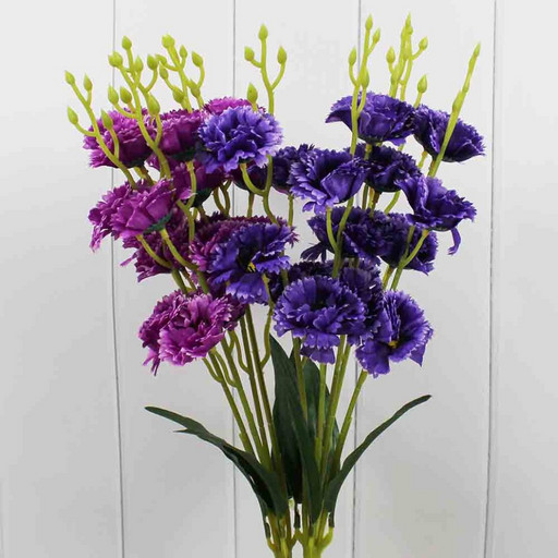 303-02-121к600/02 Искусственные цветы фиолетовый Ветка гвоздики 44 см 1/1