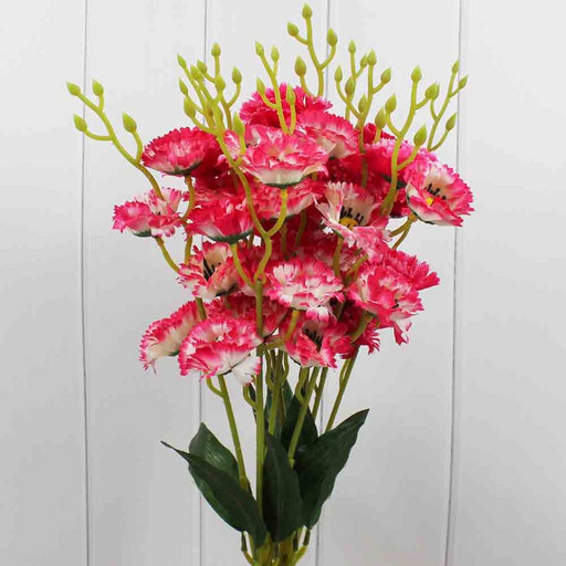 303-02-121к600/01 Искусственные цветы розовый Ветка гвоздики 44 см 1/1