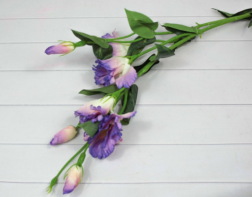 303-01-11/7 Искусственные цветы Лизиантус Бежевый/Фиолетовый 80см 1/1