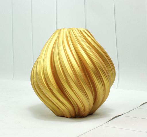 1013530002 КАРЛА золото Ваза для сухоцветов и иск.цветов из гипса