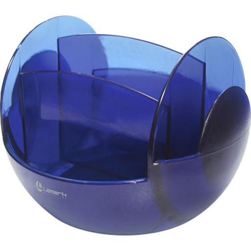 Органайзер вращающийся LAMARK Berlin, пластиковый, 5 отд., 145*160*160 мм, тонированный, синий