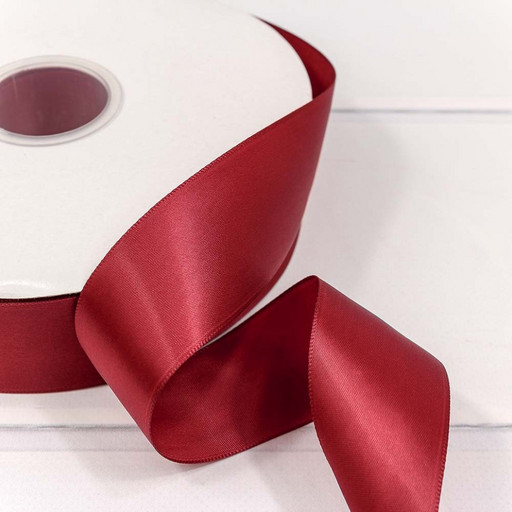 556-38/789 Лента Атласная Полиэстер класс А 3,8см*100ярд Бордовый 1/6 1/24