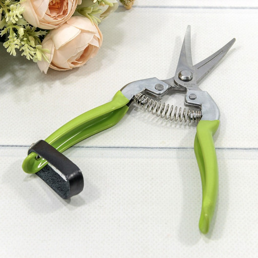 1050-4 Ножницы садовые 18,5см загнутые Зелёный 1/12 1/120