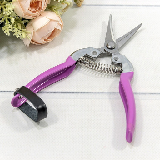 1050-5 Ножницы садовые 18,5см загнутые Сиреневый 1/12 1/120