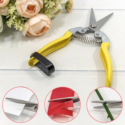 1051-6 Ножницы универсальные 18,5см Жёлтый 1/12 1/120