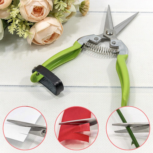 1052-4 Ножницы универсальные 19,8см Зелёный 1/12 1/120