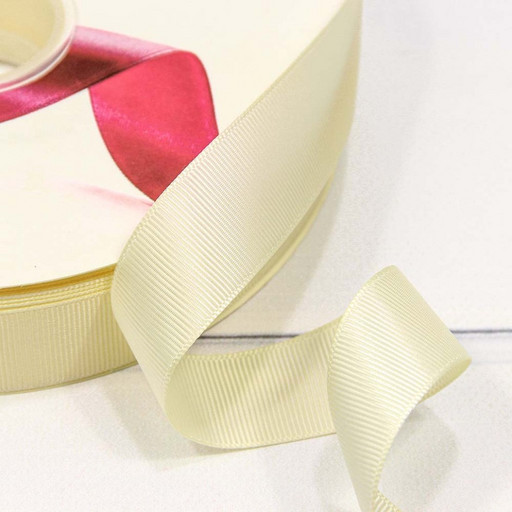 597-25/08 Лента Репсовая 2,5см*100ярд Бледно-золотистый 1/13 1/52