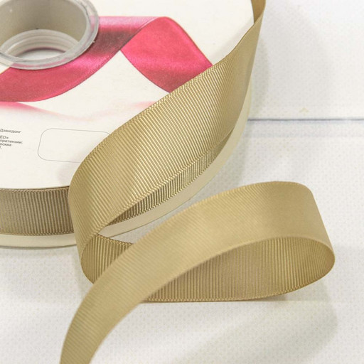 597-25/104 Лента Репсовая 2,5см*100ярд Серо-оливковый 1/13 1/52