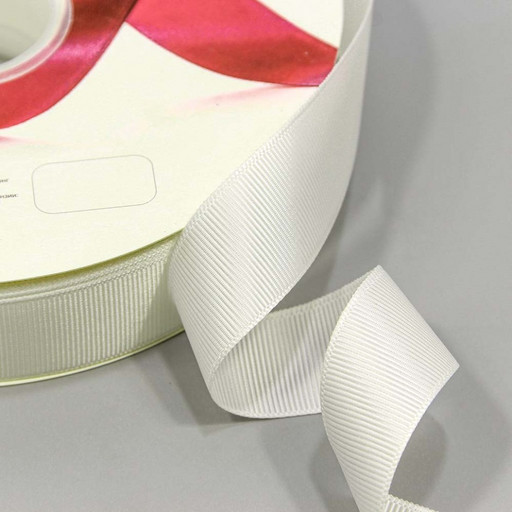 597-25/42 Лента Репсовая 2,5см*100ярд Жемчужно-белый 1/13 1/52