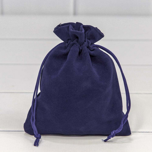 000811H/12 Мешочки бархатные 12*15 Синий 1/50 1/2000