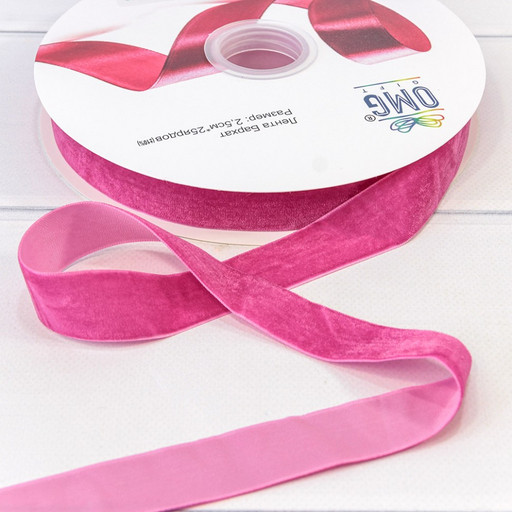 592-25/09 Лента Бархат 2,5см*25ярд Малиново-розовый 1/8 1/32 592-25/09 Лента Бархат 2,5см*25ярд Малиново-розовый 1/8 1/32