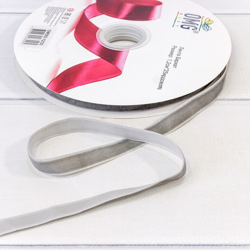 592-12/33 Лента Бархат 1,2см*25ярд Серый 1/16 1/64 592-12/33 Лента Бархат 1,2см*25ярд Серый 1/16 1/64