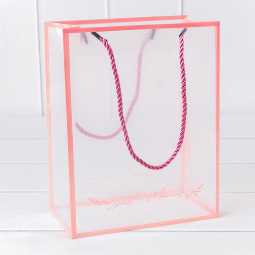 000175E/26 Пакет пластиковый 18*23*10 "Sweet Moment" Розовый 1/10 1/240