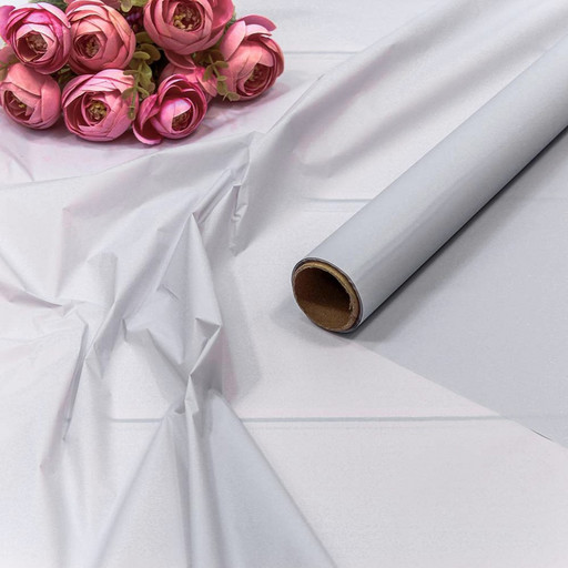 1665/6086 Плёнка 0,58*10м ламинированная "Тишью" 23мкм Серо-голубой 1/30