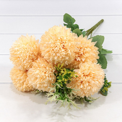 303-08-045/05 Искусственные цветы Хризантема 45 см 8 цветов Персиковый 1/1