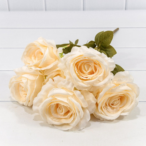 303-07-210/04 Искусственные цветы Розы (7шт) 50 см Шампань 1/1