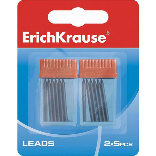 Грифели для циркуля 2*5 шт., D2 мм, HB, в блистере, ErichKrause