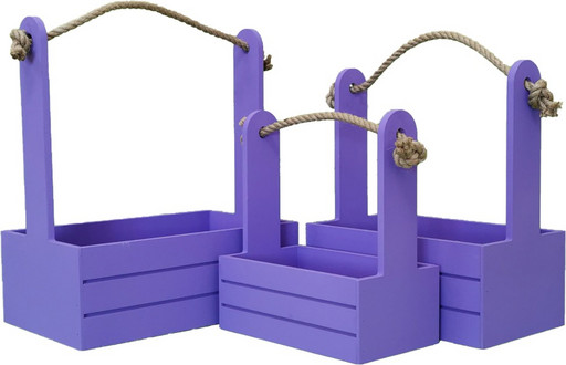 0010211 Ящик для декора Набор 3 в 1 (29*18*33,25*15*30,21*12*23) Фиолетовый