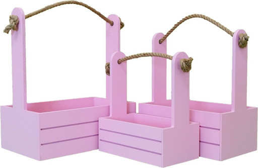 0010217 Ящик для декора Набор 3 в 1 (29*18*33,25*15*30,21*12*23) Сирень