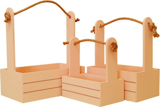 0010219 Ящик для декора Набор 3 в 1 (29*18*33,25*15*30,21*12*23) Персик