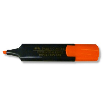 Текстовыделитель Faber-Castell 48, оранжевый, 1-5 мм, плоский корпус, блистер