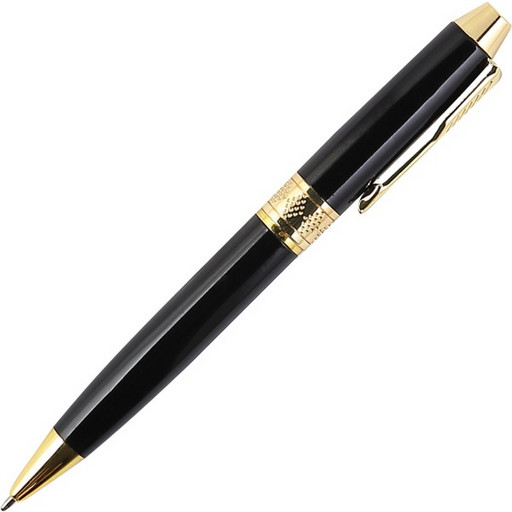 Ручка шариковая подарочная FIORENZO, поворотный м-м, цв. корпуса черный/золото, 0.7 мм, синяя