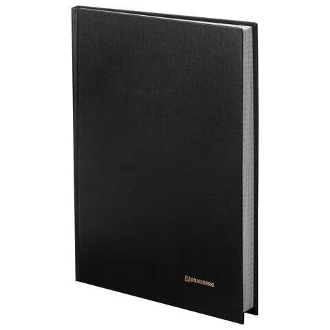 Книга учета 96 л., клетка, твердая, бумвинил, блок офсет, А4 200х290 мм, BRAUBERG, черная, 130223 Книга учета 96 л., клетка, твердая, бумвинил, блок офсет, А4 200х290 мм, BRAUBERG, черная, 130223