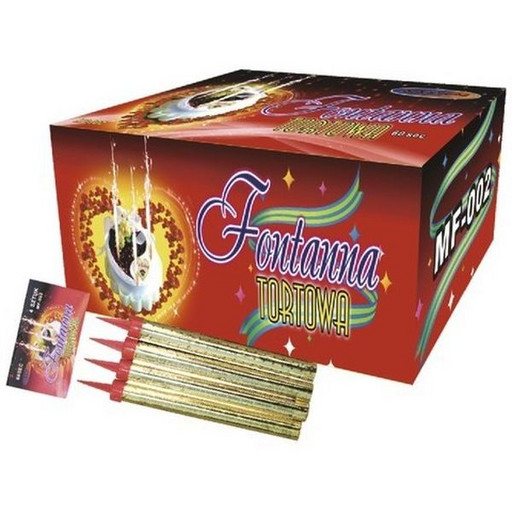 Свеча-фейерверк для торта, 15 см, золотистые искры, Maxsem Fontana tortowa II (4 шт.)   Акция!