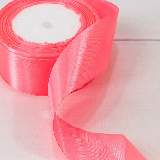 562-38/05 Лента Атласная Сатин 3,8см*25ярд Розовый-05 1/5 1/60