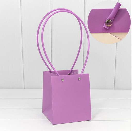 000171P/9 Пакет подарочный "Ваза для цветов" 15*13*13 Тёмно-сиреневый 1/10 1/120