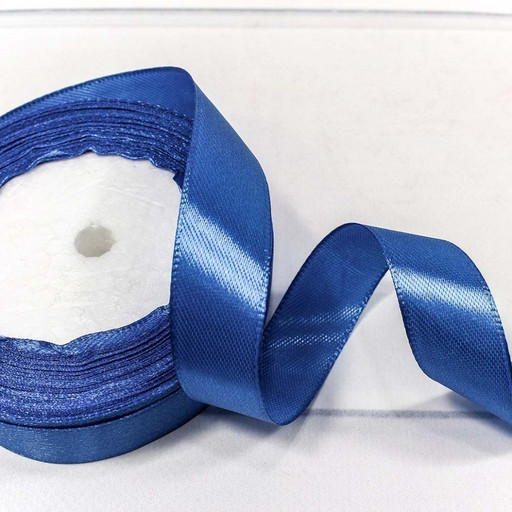 562-20/40 Лента Атласная Сатин 2см*25ярд Синий 1/10 1/400