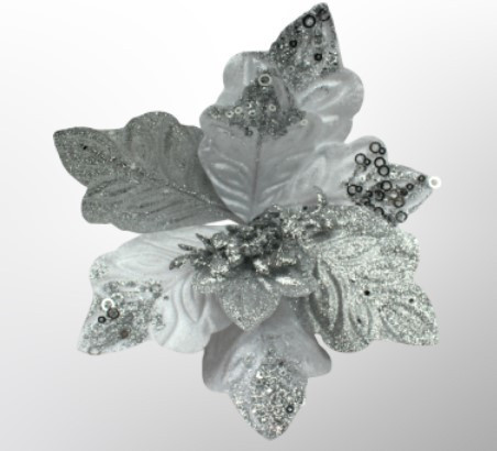 210-02-3877 искуственные цветы Ветка "Цветок" Белый 20 см 1/2