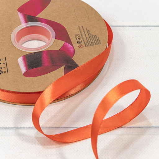 556-15/750 Лента Атласная Полиэстер класс А 1,5см*100ярд Красно-оранжевый 1/18 1/72