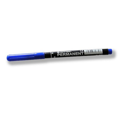 Маркер перманентный, синий, 1.0 мм, тонкий пулевидный, трехгранная форма захвата, Centropen
