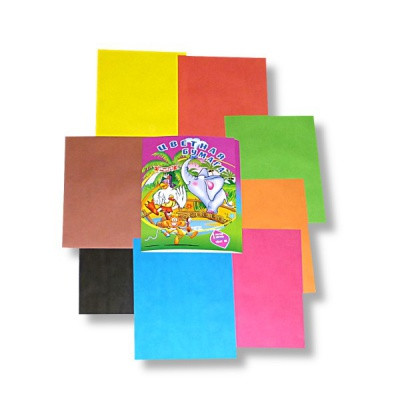 Бумага цветная 8 цв., 8 л., А4, 65 г/м2, офсет, Бланкиздат Джунгли, в папке