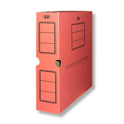Короб архивный А4+, корешок 75 мм, красный, картон БЛАНКИЗДАТ