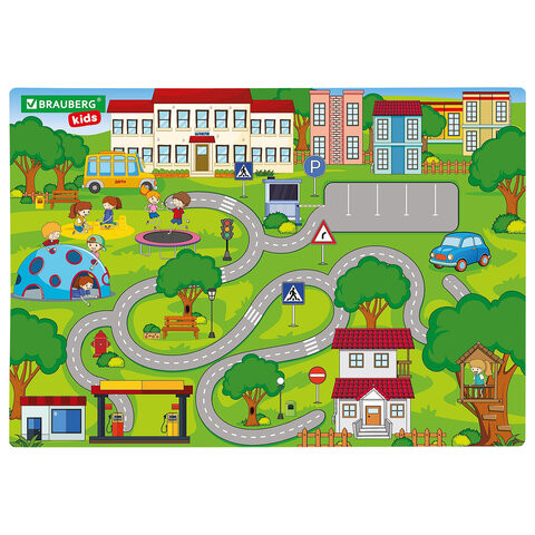 Настольное покрытие BRAUBERG KIDS, А3+, пластик, 46x33 см, "Лабиринт", 273620