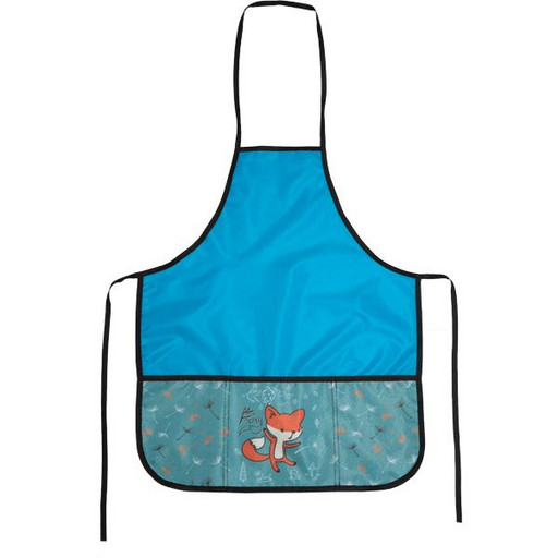 Фартук с нагрудником deVENTE Foxy, М, 3 кармана с рисунком, водоотталкивающий полиэстер