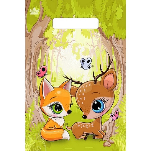 Пакет с вырубной ручкой, 30*20 см, полиэтилен 30 мкм, Волшебный лес