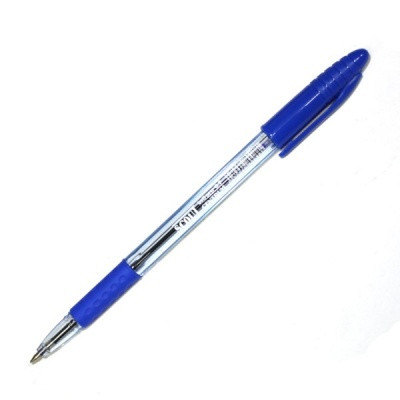 Ручка шариковая 0,7 мм синяя Centrum Scout, резиновый грип, прозрачный корпус
