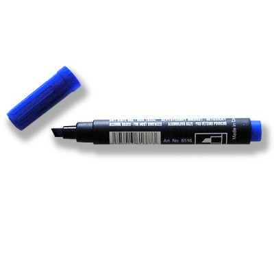 Маркер перманентный, синий, 2.0-5.0 мм, клиновидный, Centropen Dry Safe/Нестираемый